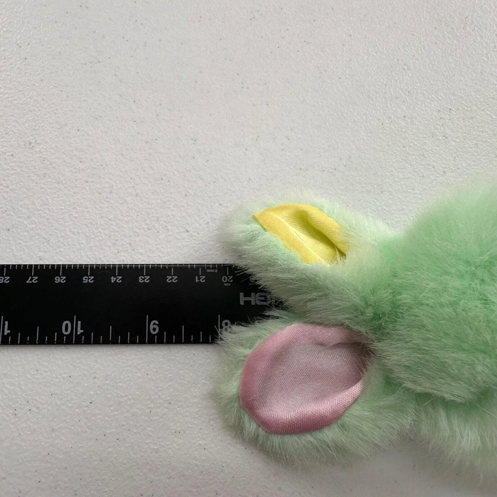 Vintage‎ Peachtree Playthings Green Pastel Plush Bunny Rabbit Easter Basket 8